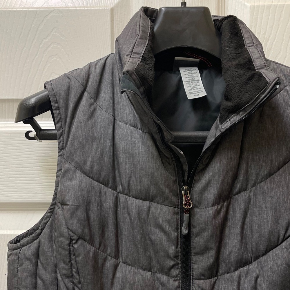 Champion VentureLoft Black Quilted Puffer Vest Full Front Zipper Women Medium